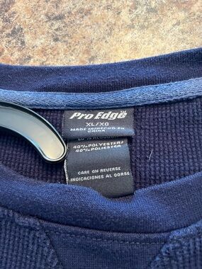 Pro Edge Men's Navy Crewneck Thermal Sweater